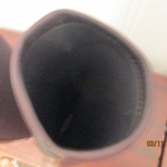 Cougar Tall Black Red Floral Rain Boots 7 Pretty! - Picture 10 of 12